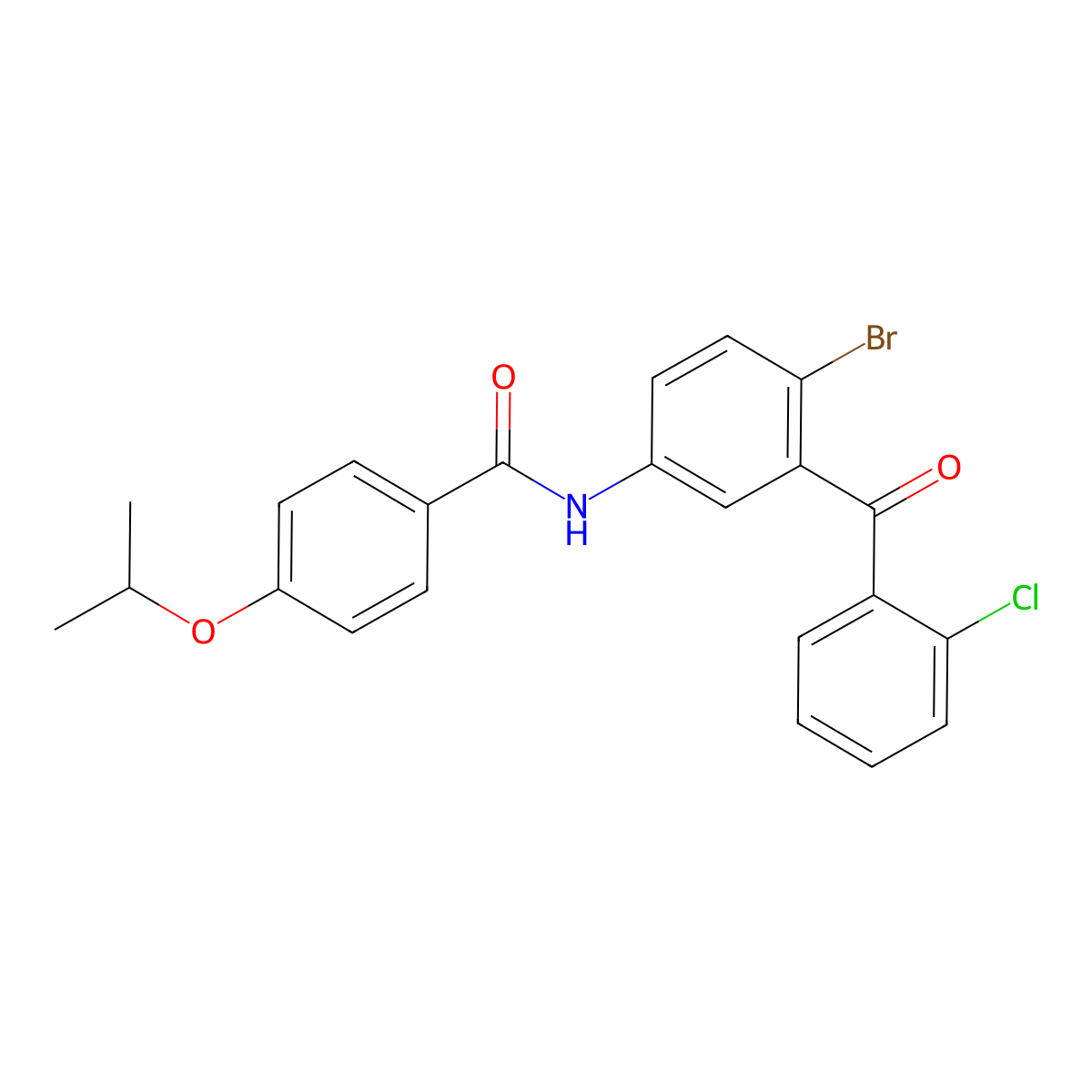 N-(4-bromo-3-(2-chlorobenzoyl)phenyl)-4-isopropoxybenzamide molecular structure, CAS 391876-30-5