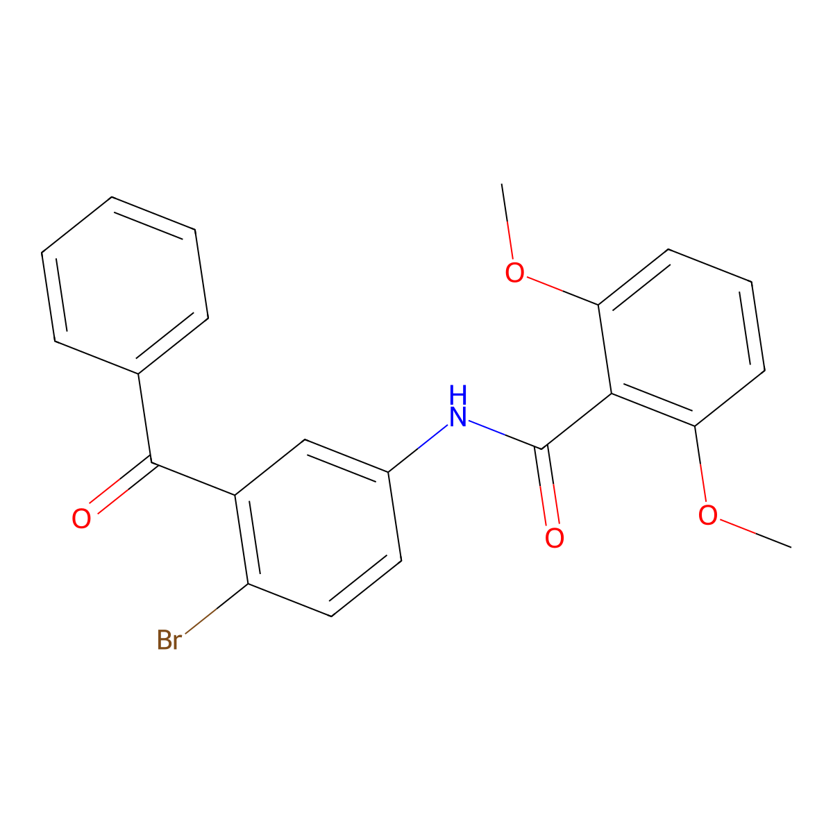 N-(3-benzoyl-4-bromophenyl)-2,6-dimethoxybenzamide molecular structure, CAS 391876-41-8