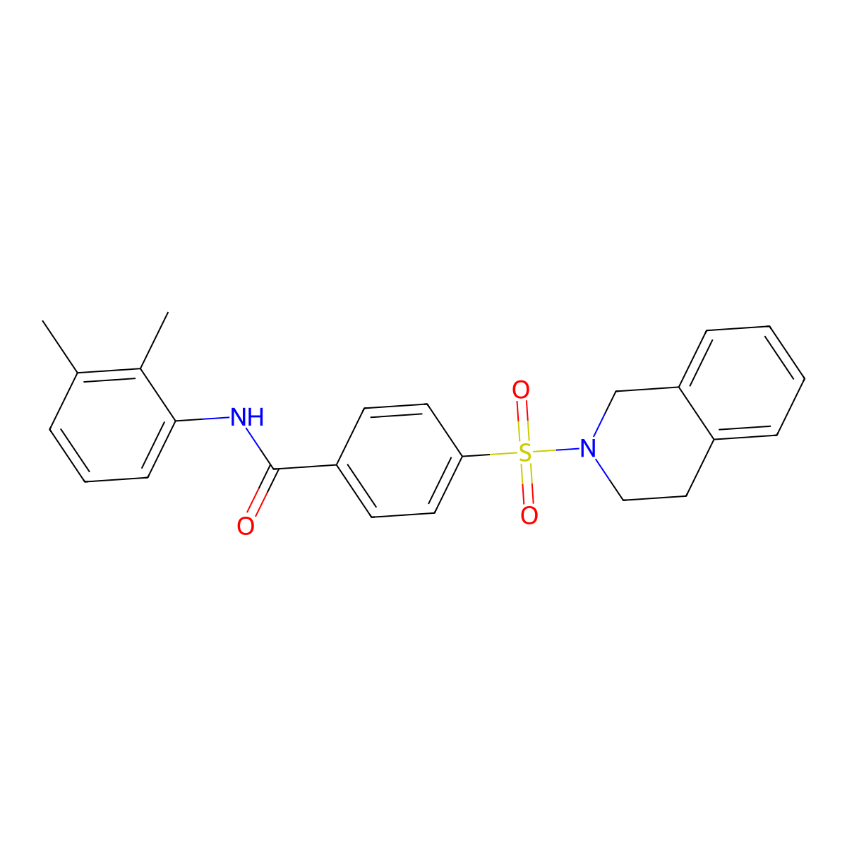 4-((3,4-dihydroisoquinolin-2(1H)-yl)sulfonyl)-N-(2,3-dimethylphenyl)benzamide molecular structure, CAS 391876-87-2