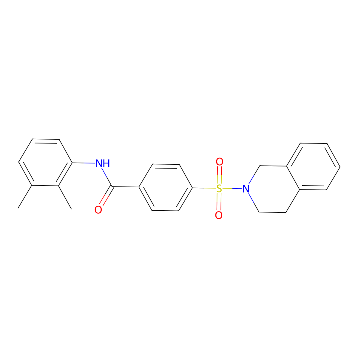 4-((3,4-dihydroisoquinolin-2(1H)-yl)sulfonyl)-N-(2,3-dimethylphenyl)benzamide molecular structure, CAS 391876-87-2