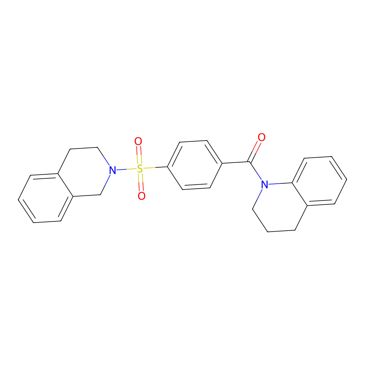 1-[4-(1,2,3,4-Tetrahydroisoquinoline-2-sulfonyl)benzoyl]-1,2,3,4-tetrahydroquinoline molecular structure, CAS 391876-88-3