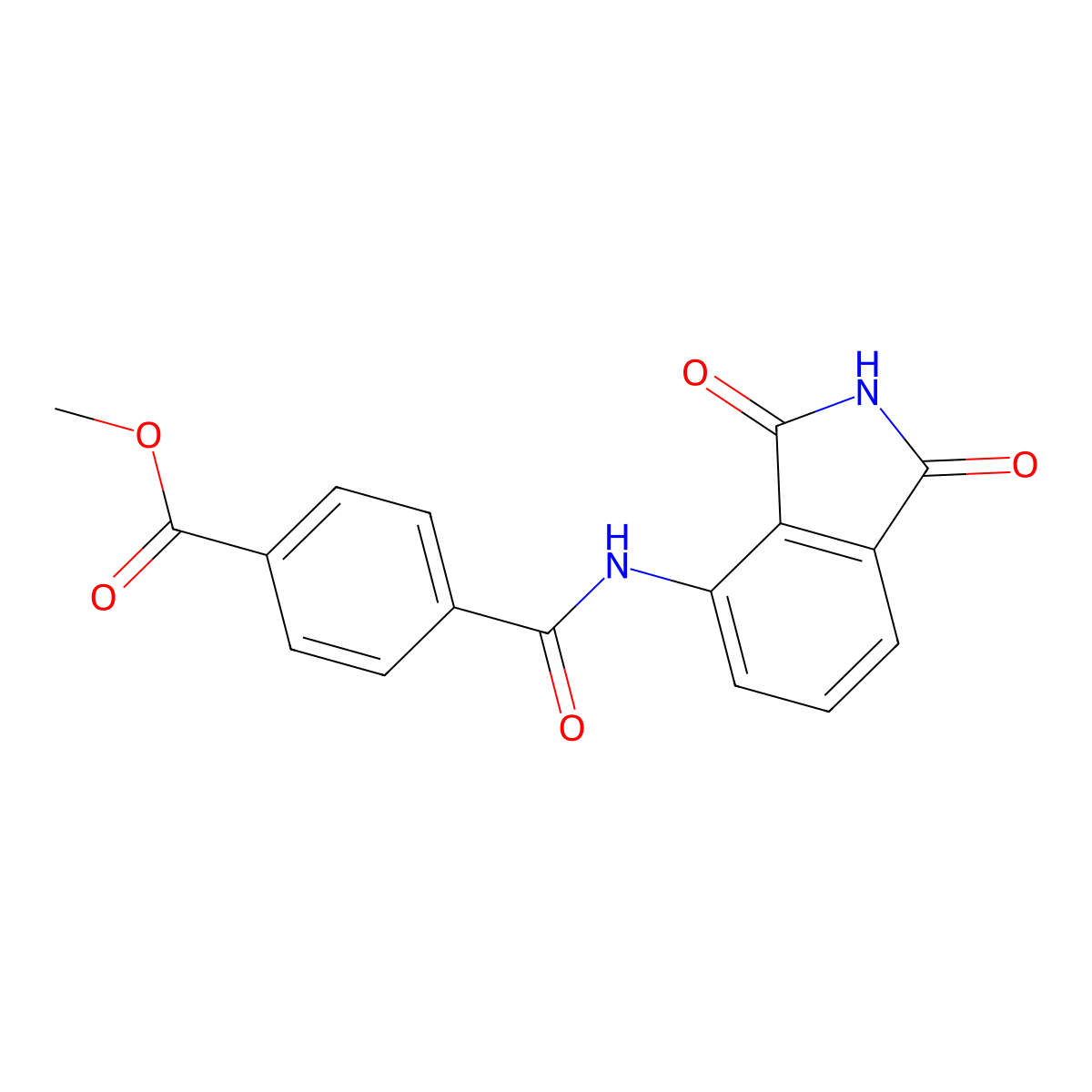 Methyl 4-((1,3-dioxoisoindolin-4-yl)carbamoyl)benzoate molecular structure, CAS 391876-98-5