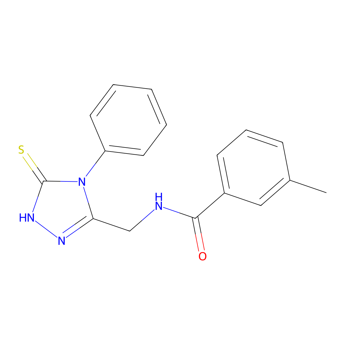 3-methyl-N-[(4-phenyl-5-sulfanyl-4H-1,2,4-triazol-3-yl)methyl]benzamide molecular structure, CAS 391886-57-0