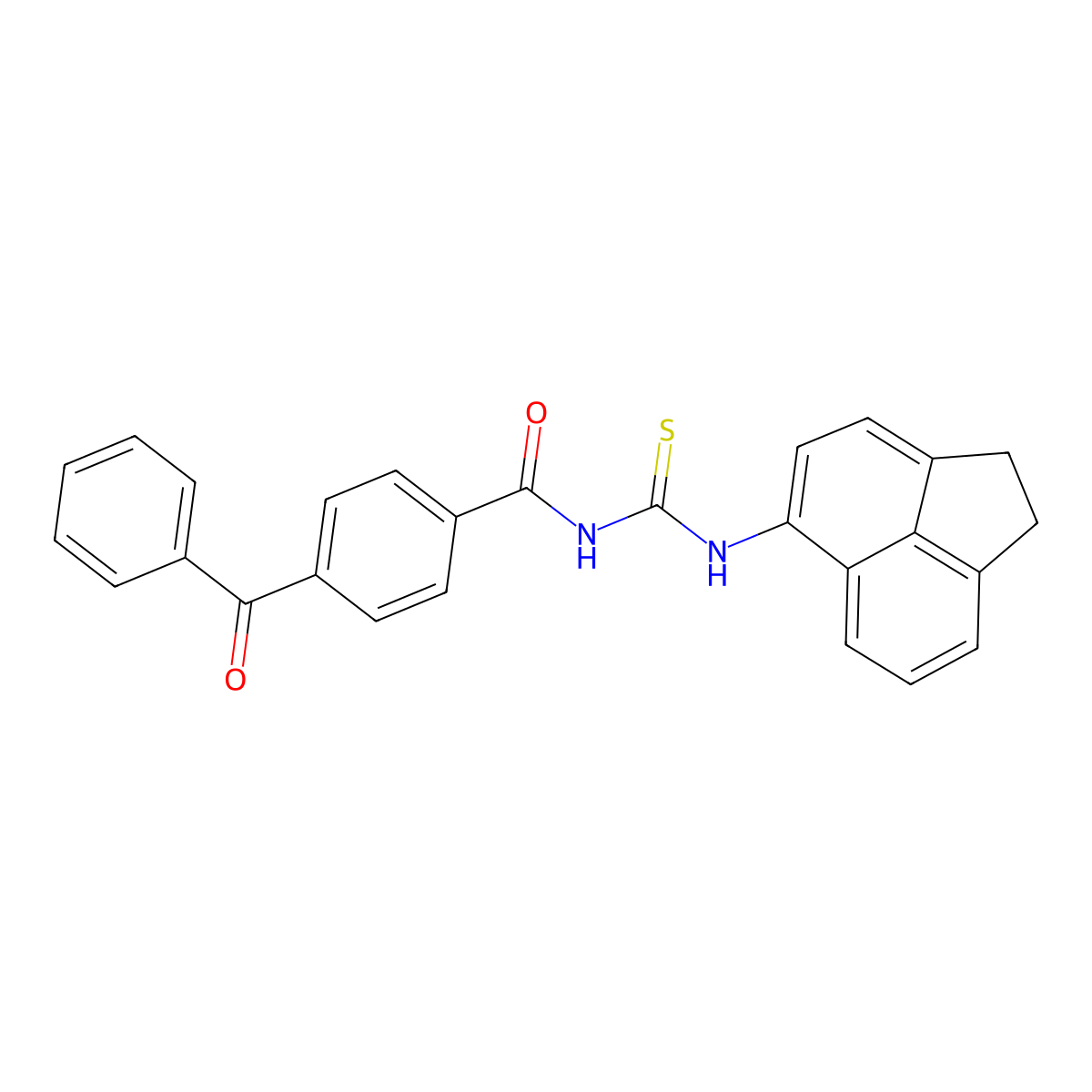4-benzoyl-N-((1,2-dihydroacenaphthylen-5-yl)carbamothioyl)benzamide molecular structure, CAS 391896-52-9