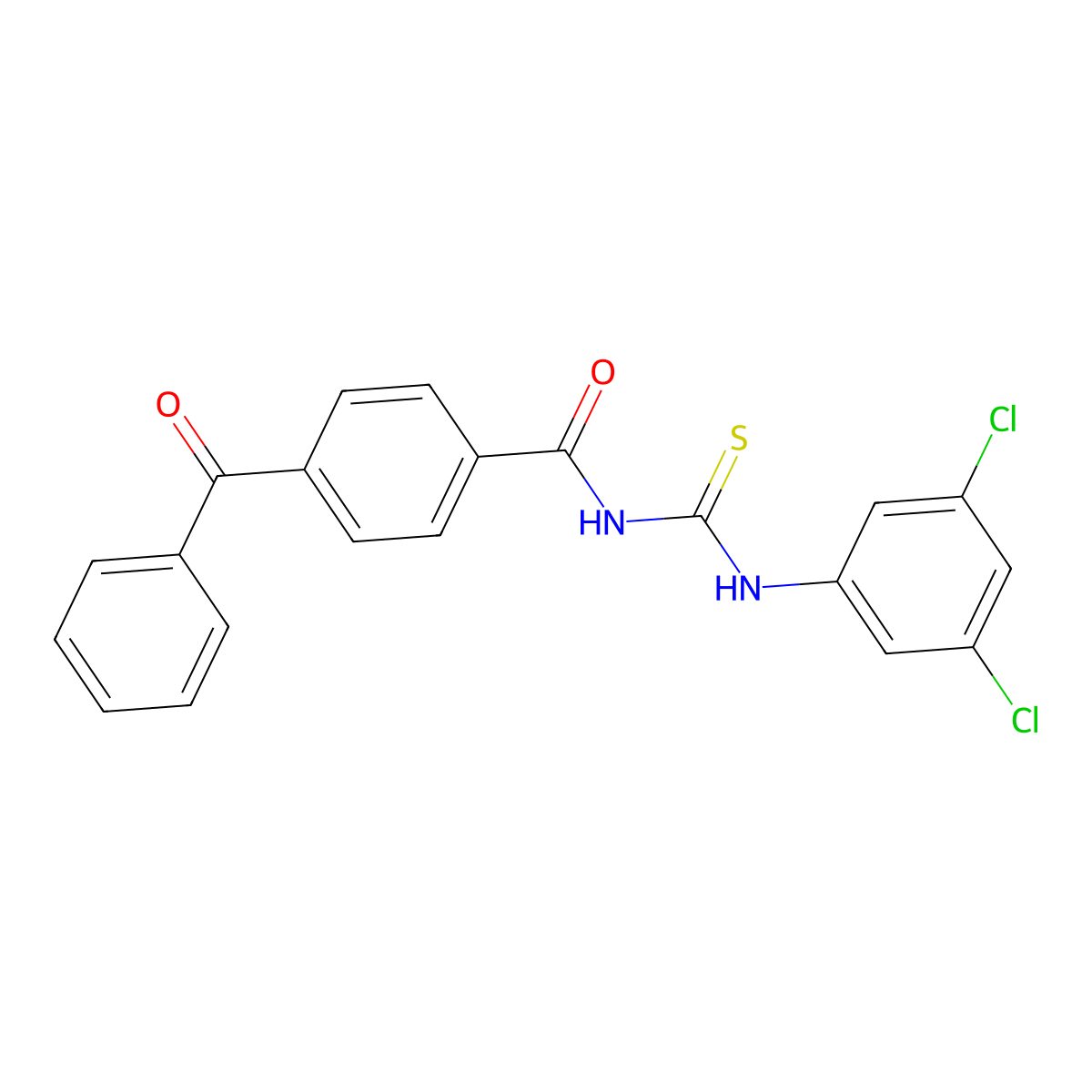 1-(4-Benzoylbenzoyl)-3-(3,5-dichlorophenyl)thiourea molecular structure, CAS 391896-53-0