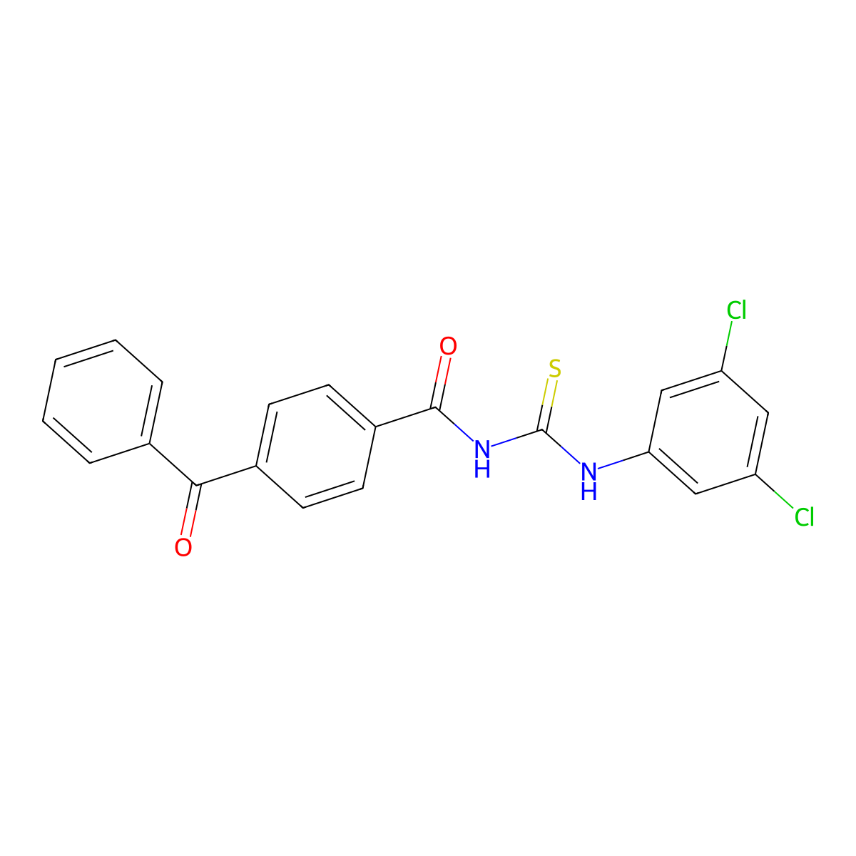 1-(4-Benzoylbenzoyl)-3-(3,5-dichlorophenyl)thiourea molecular structure, CAS 391896-53-0