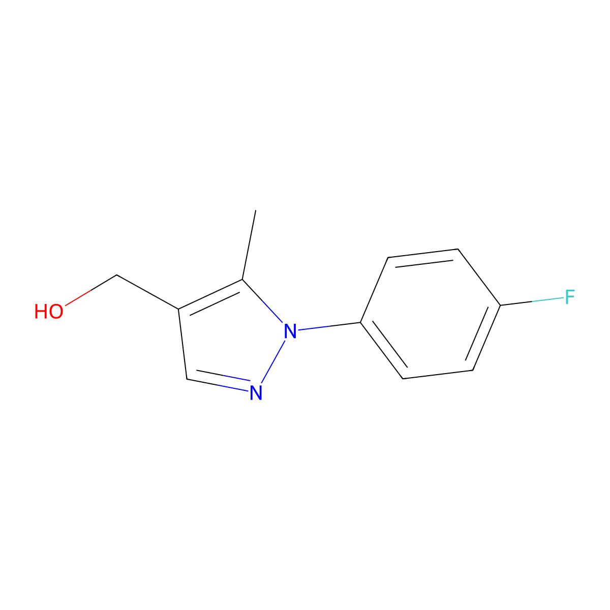 [1-(4-Fluorophenyl)-5-Methyl-1H-Pyrazol-4-Yl]Methanol molecular structure, CAS 3919-86-6