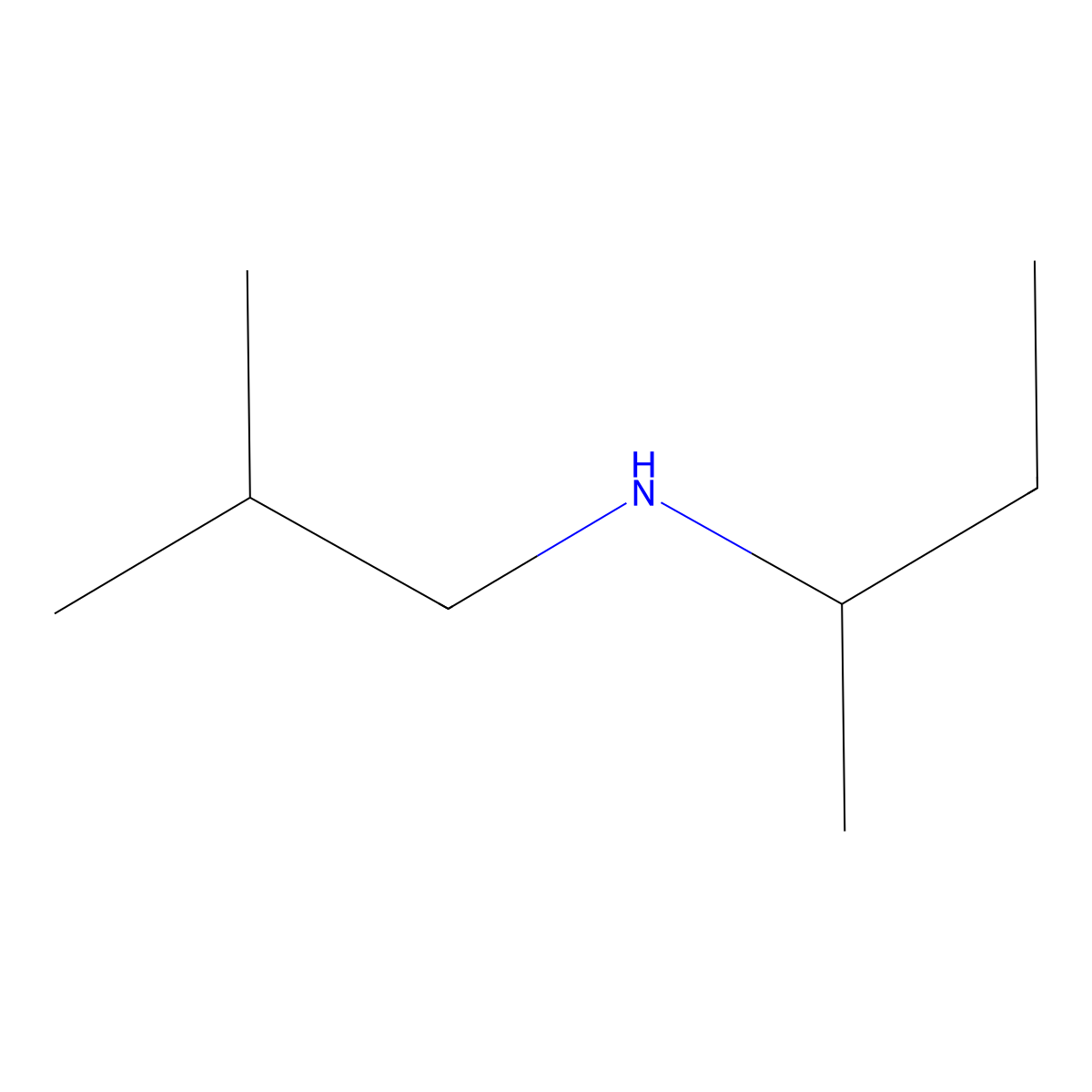 N-(2-Methylpropyl)-2-butanamine molecular structure, CAS 39190-88-0