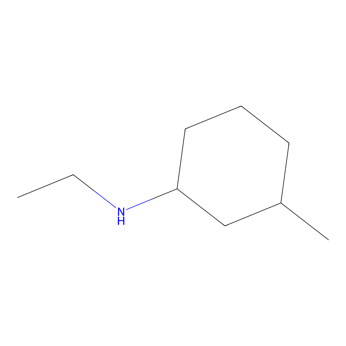 N-ethyl-3-methylcyclohexan-1-amine molecular structure, CAS 39190-91-5