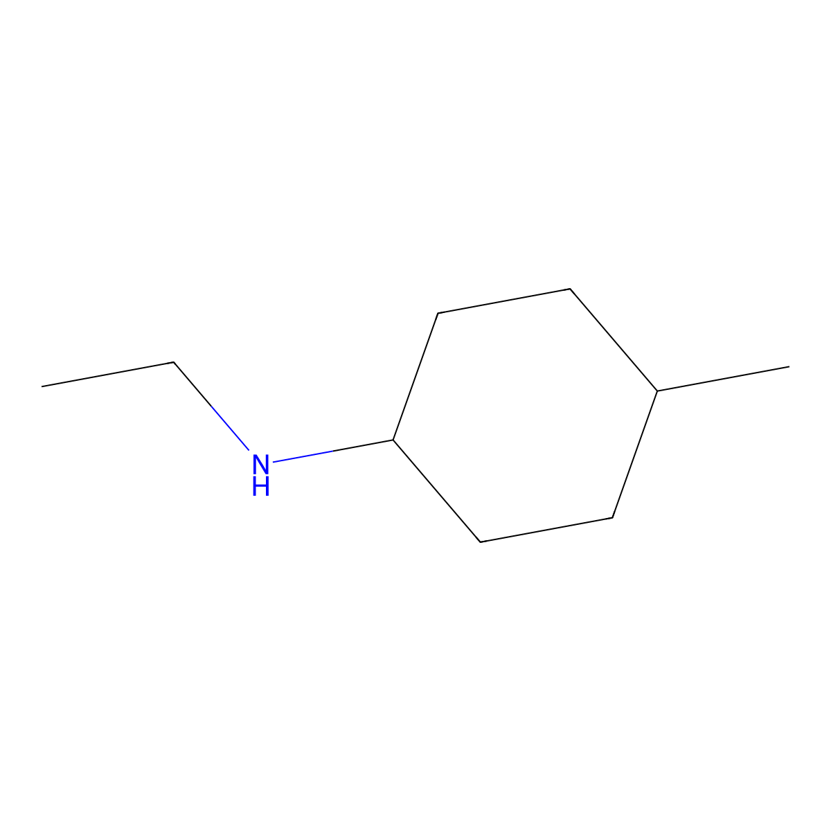 N-ethyl-4-methylcyclohexan-1-amine molecular structure, CAS 39190-92-6