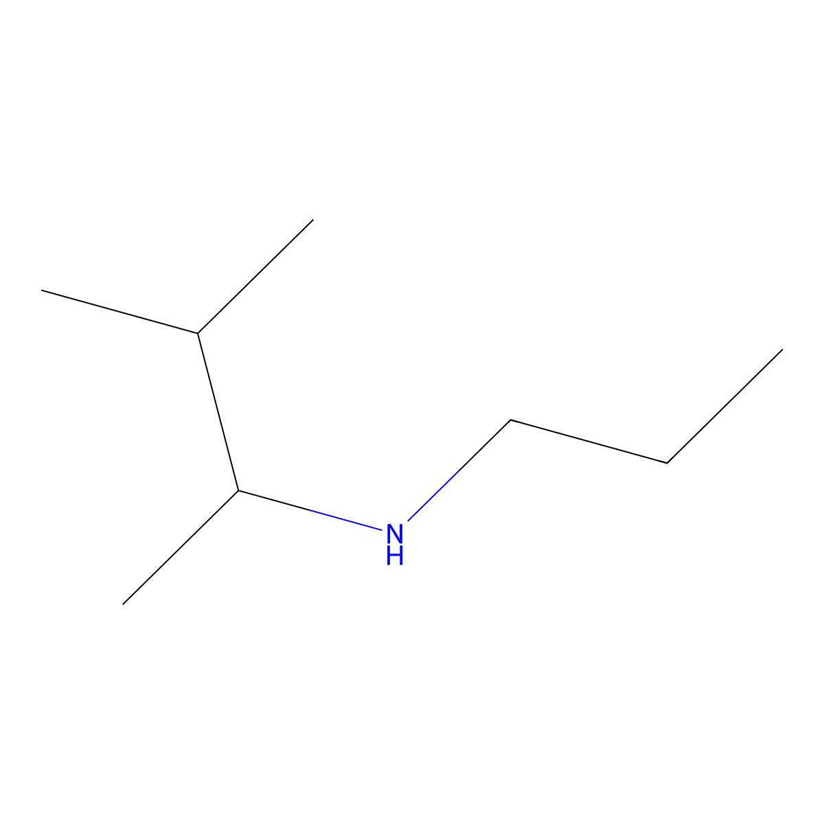 (1,2-Dimethylpropyl)propylamine molecular structure, CAS 39190-94-8