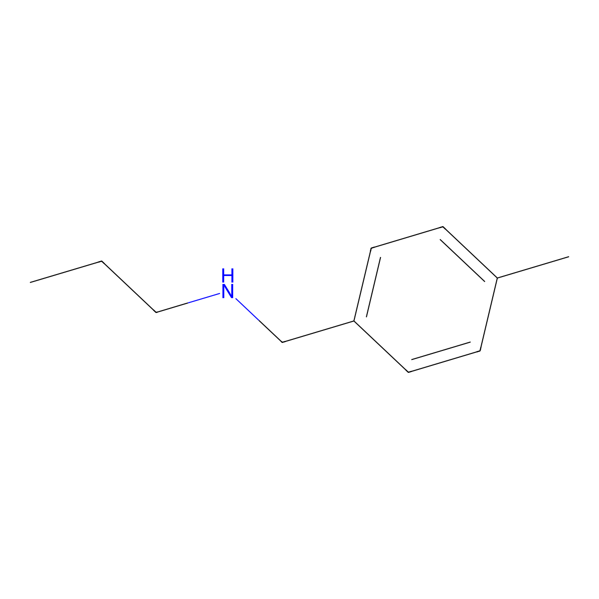 [(4-Methylphenyl)methyl](propyl)amine molecular structure, CAS 39190-96-0