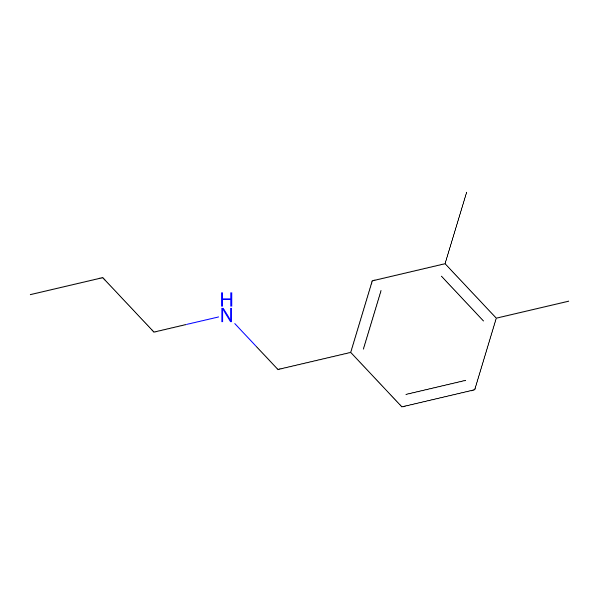 [(3,4-Dimethylphenyl)methyl](propyl)amine molecular structure, CAS 39190-97-1