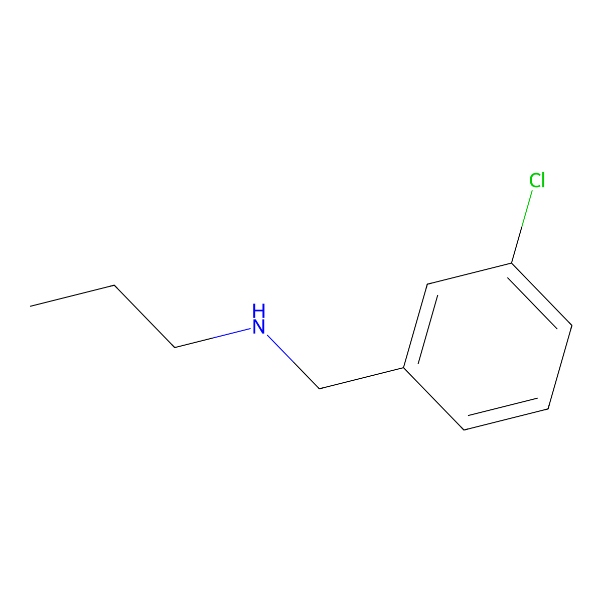Benzenemethanamine, 3-chloro-N-propyl- molecular structure, CAS 39190-98-2