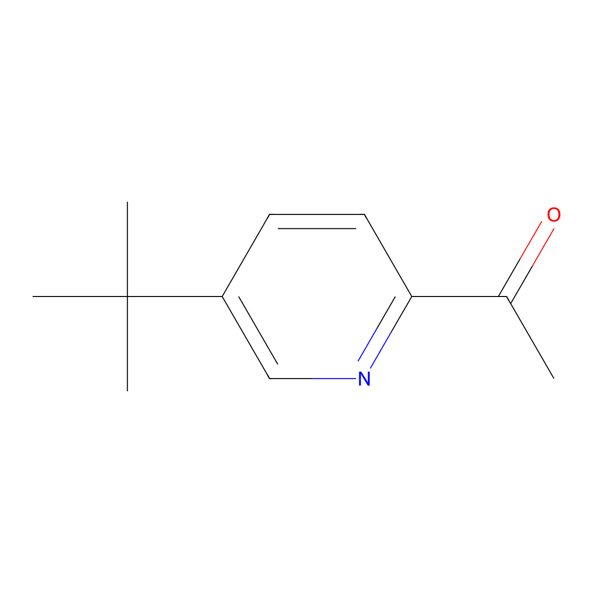1-(5-(tert-Butyl)pyridin-2-yl)ethanone molecular structure, CAS 391900-71-3
