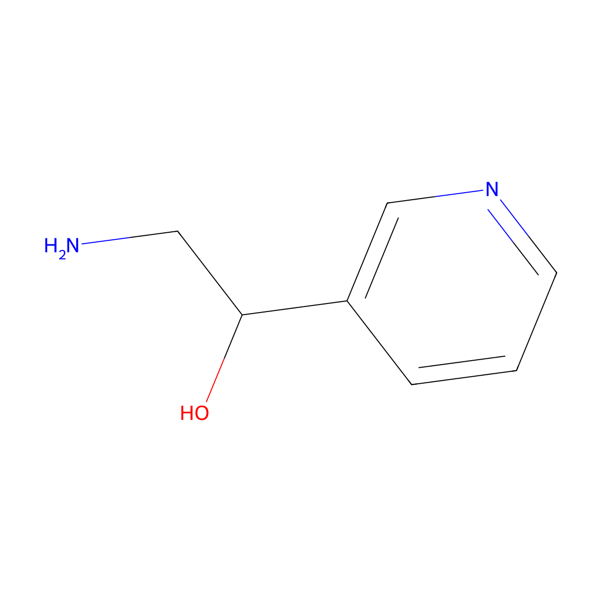 (S)-2-amino-1-(pyridin-3-yl)ethanol molecular structure, CAS 391906-08-4