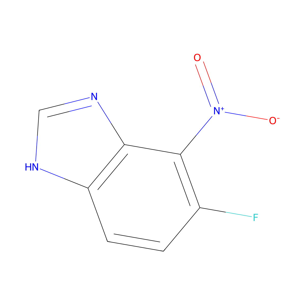 5-fluoro-4-nitro-1H-benzo[d]imidazole molecular structure, CAS 391906-61-9