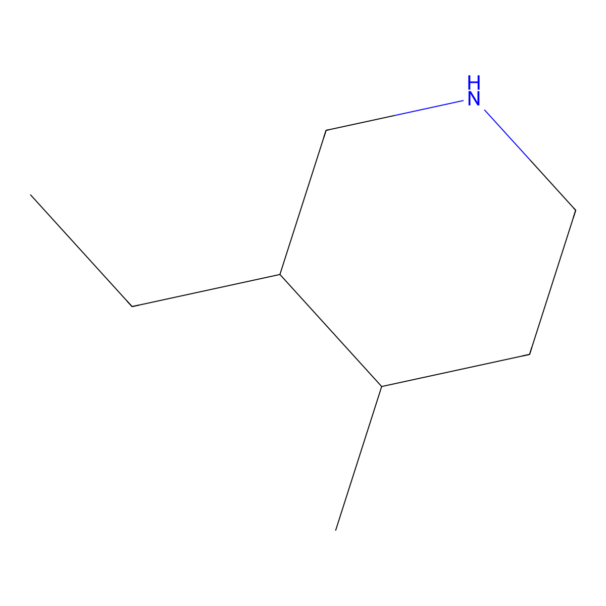 3-Ethyl-4-methylpiperidine molecular structure, CAS 39191-01-0
