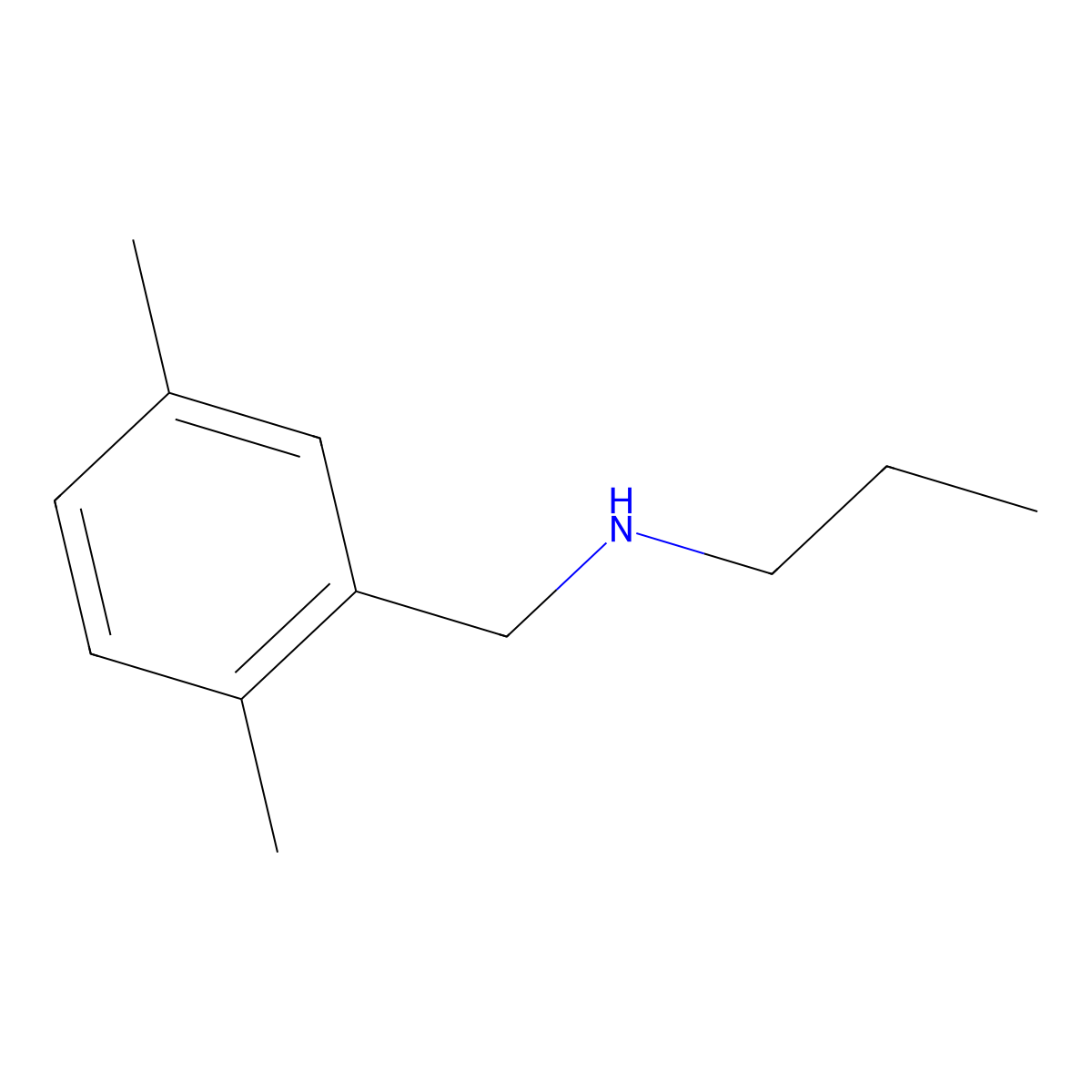[(2,5-Dimethylphenyl)methyl](propyl)amine molecular structure, CAS 39191-09-8