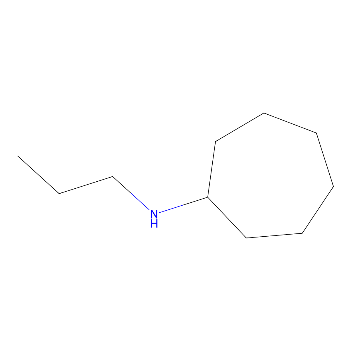 N-Propylcycloheptanamine molecular structure, CAS 39191-13-4