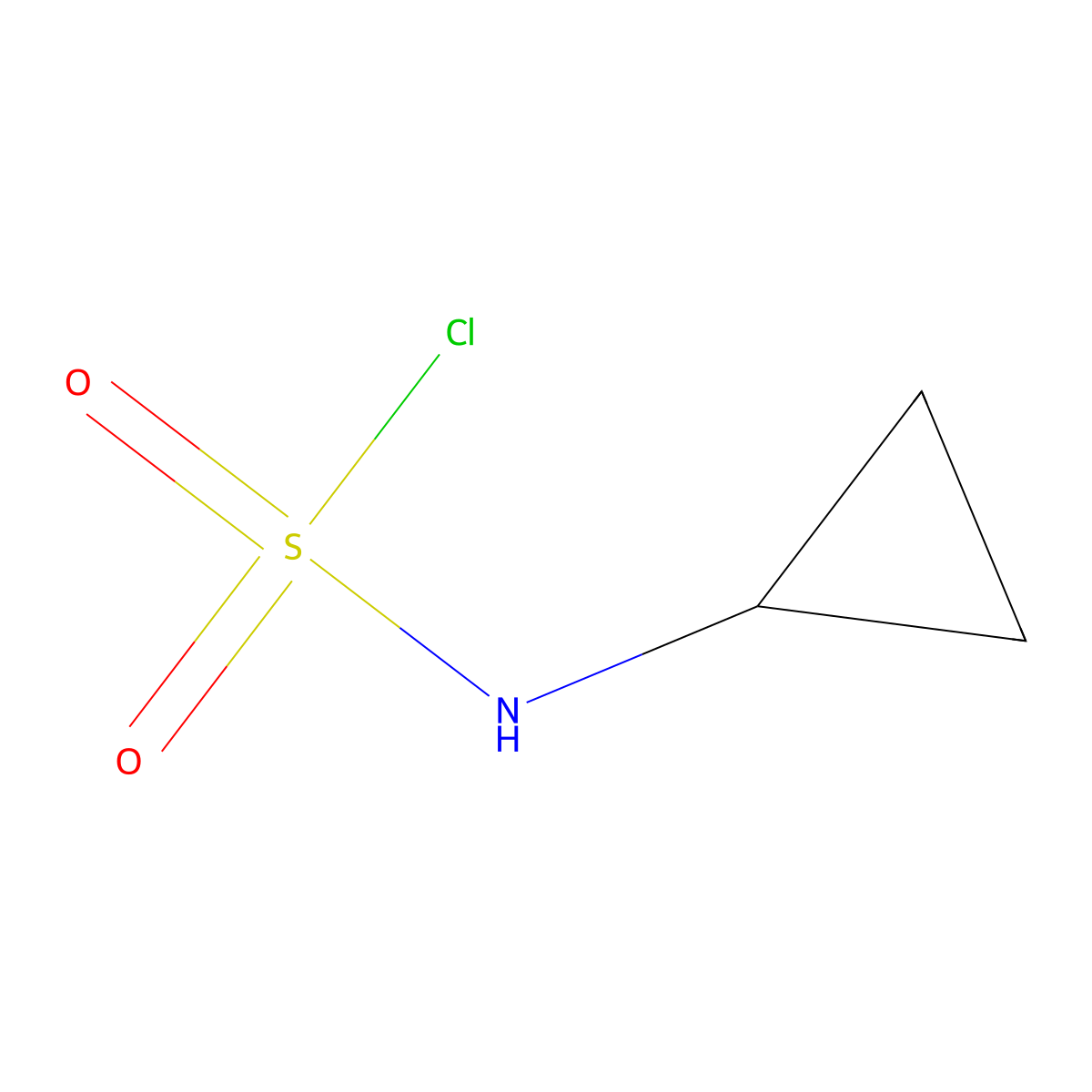 N-cyclopropylsulfamoyl chloride molecular structure, CAS 391912-54-2