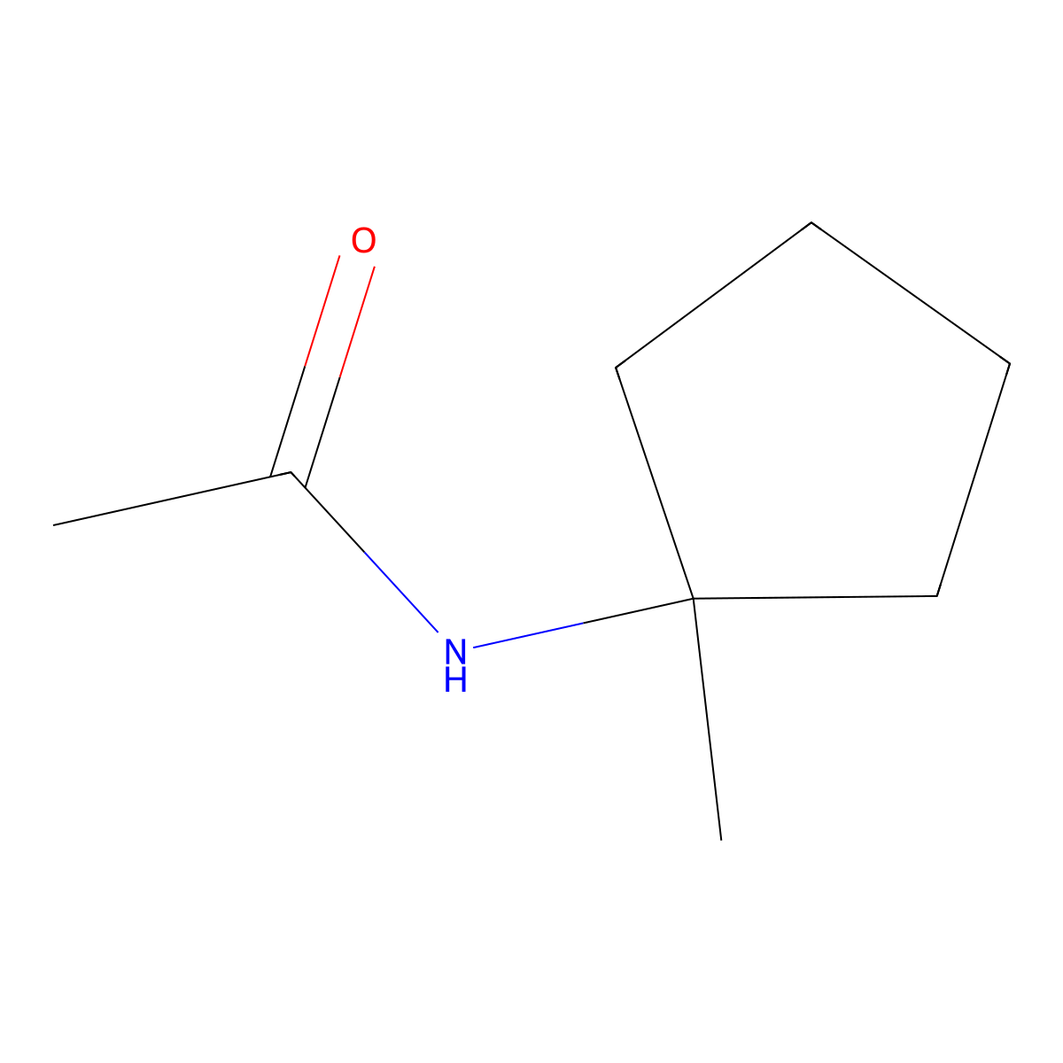 N-(1-Methylcyclopentyl)acetamide molecular structure, CAS 39192-25-1