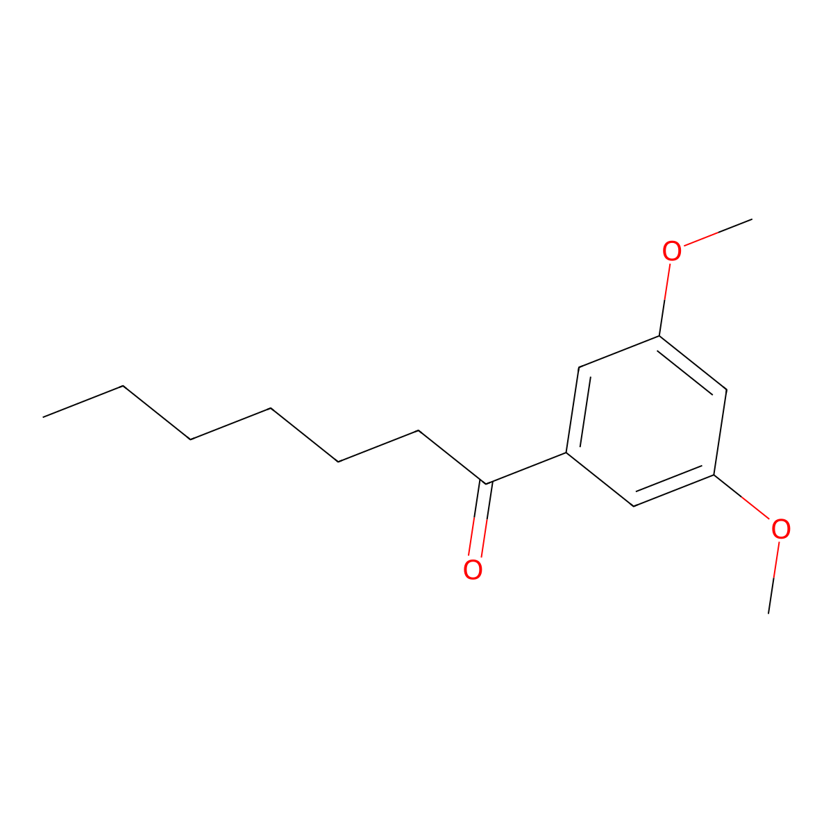 1-(3,5-Dimethoxyphenyl)heptan-1-one molecular structure, CAS 39192-51-3