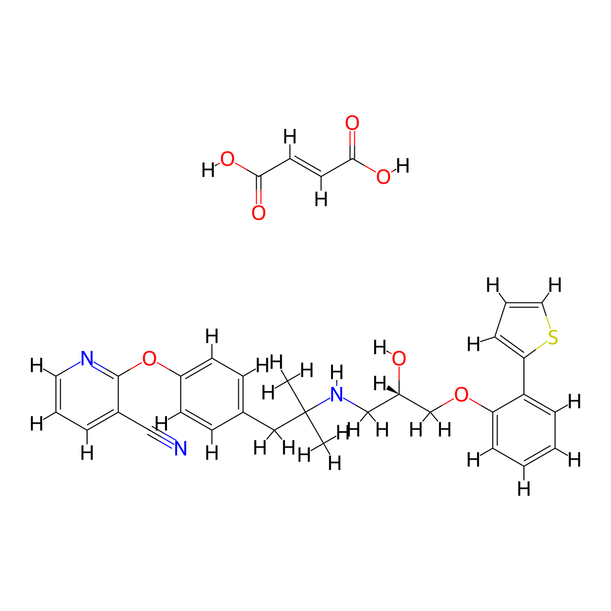 Lubabegron (fumarate) molecular structure, CAS 391926-19-5