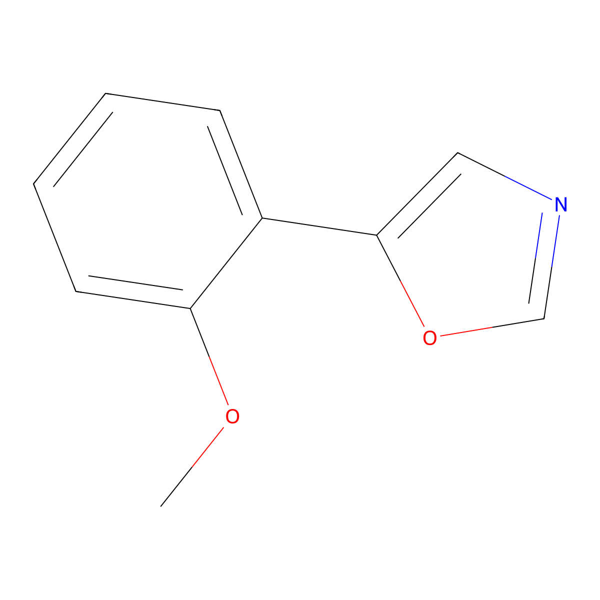 5-(2-Methoxyphenyl)-1,3-oxazole molecular structure, CAS 391927-02-9