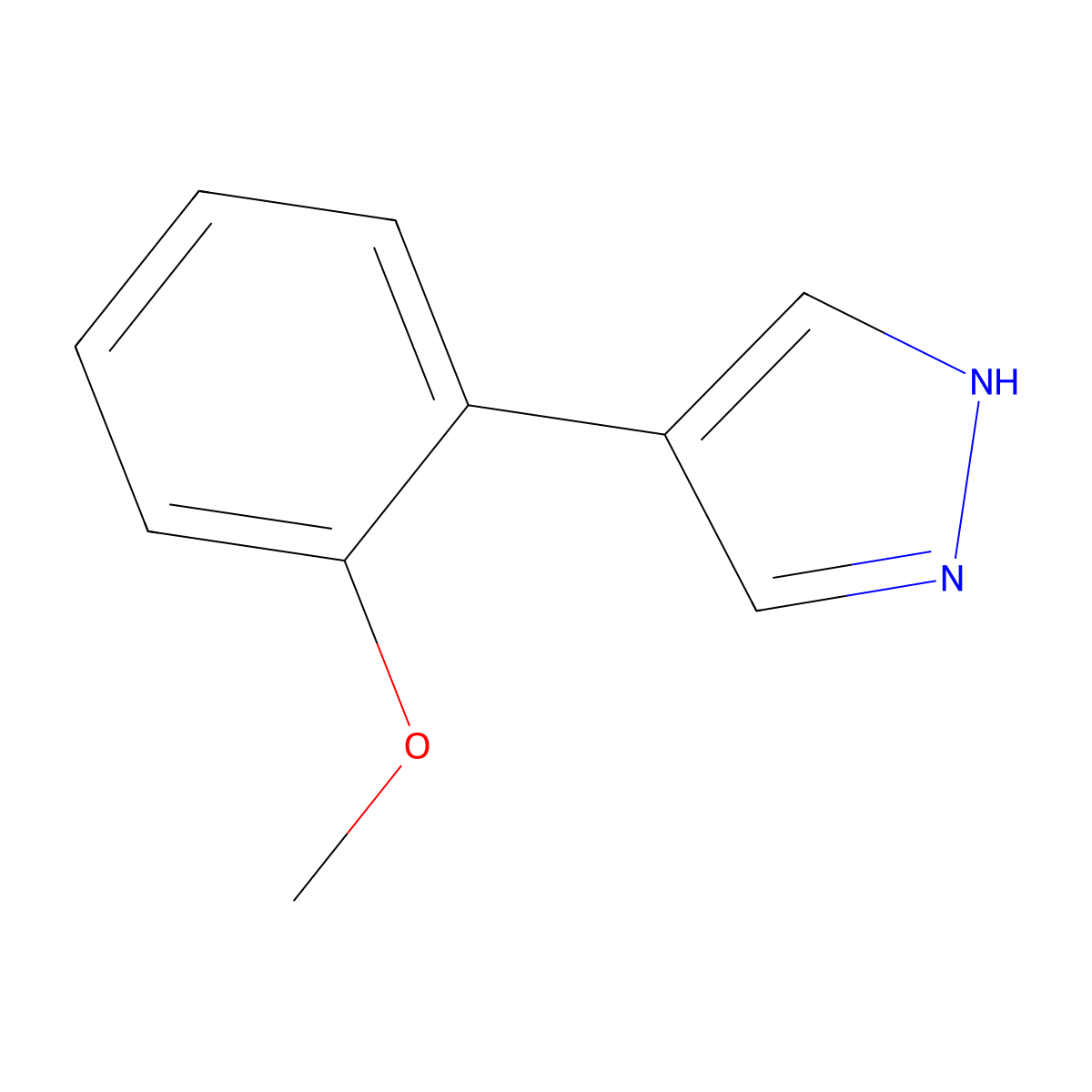 4-(2-Methoxyphenyl)-1H-pyrazole molecular structure, CAS 391927-44-9