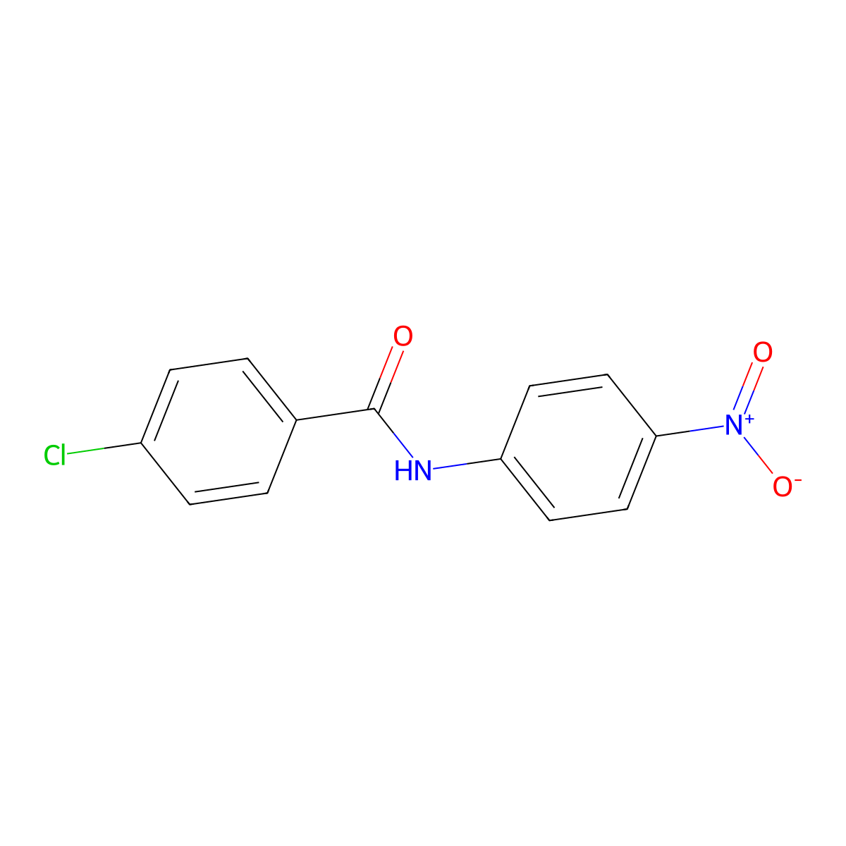 4-chloro-N-(4-nitrophenyl)benzamide molecular structure, CAS 39193-07-2