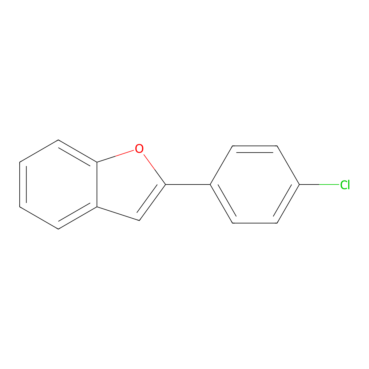2-(4-Chlorophenyl)-1-benzofuran molecular structure, CAS 39195-66-9