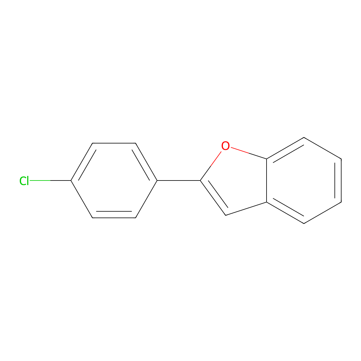 2-(4-Chlorophenyl)-1-benzofuran molecular structure, CAS 39195-66-9