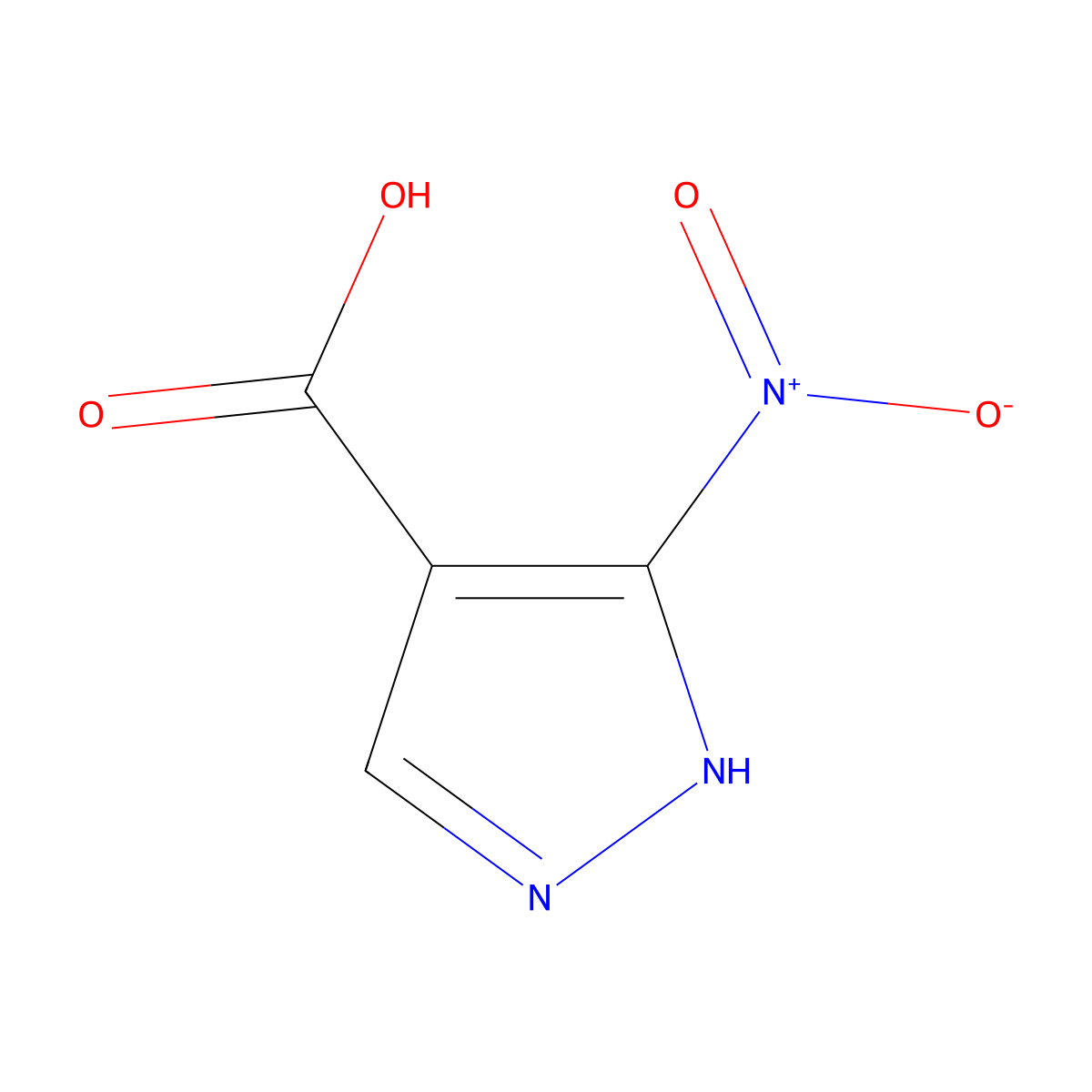 3-nitro-1H-pyrazole-4-carboxylic acid molecular structure, CAS 39196-96-8