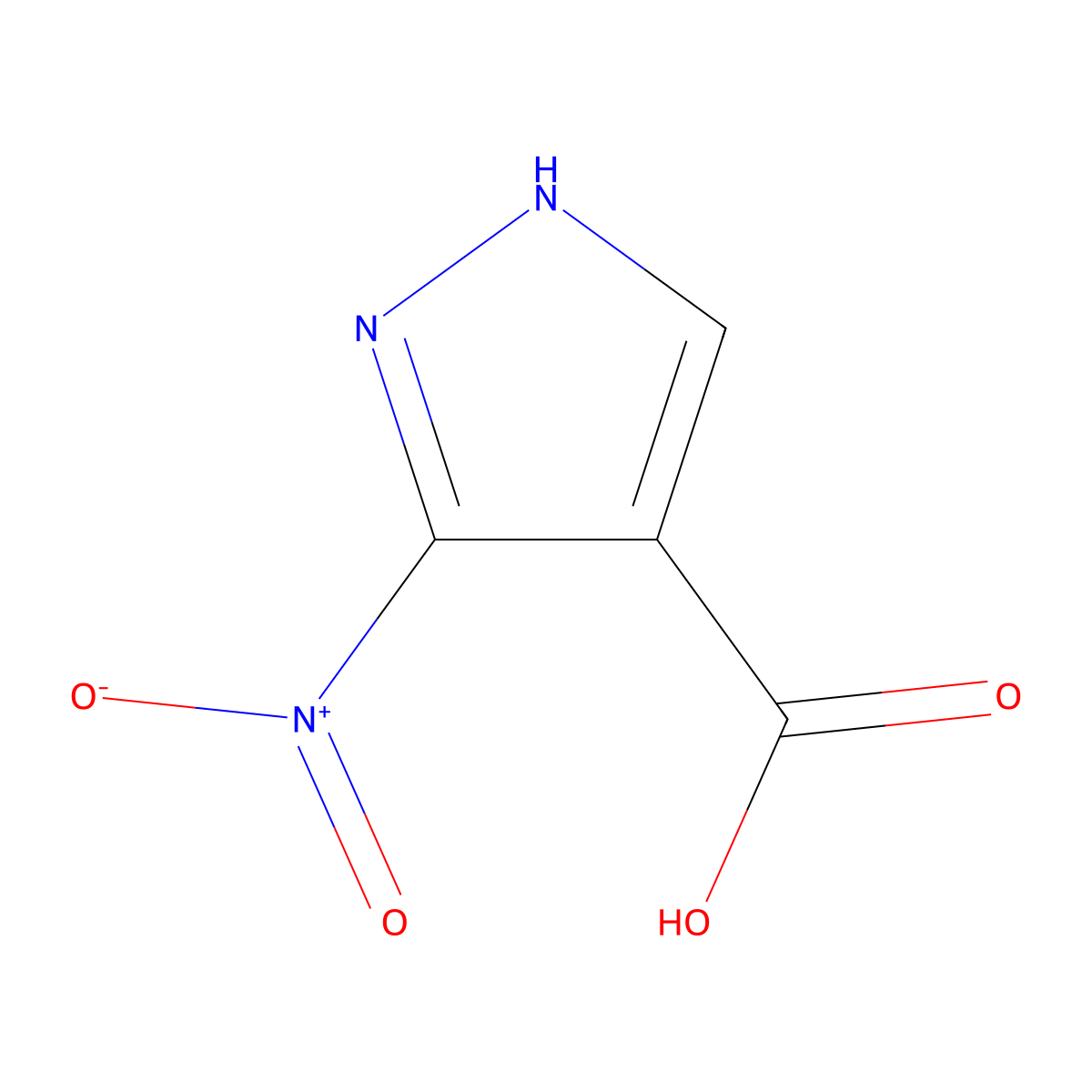 3-nitro-1H-pyrazole-4-carboxylic acid molecular structure, CAS 39196-96-8
