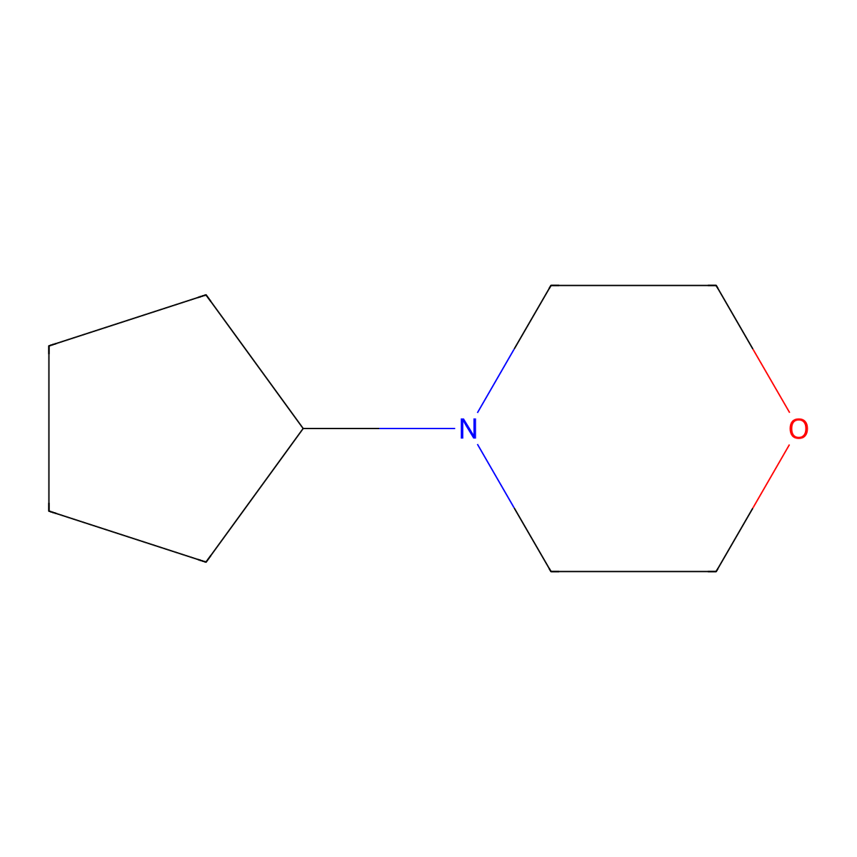 4-Cyclopentylmorpholine molecular structure, CAS 39198-78-2
