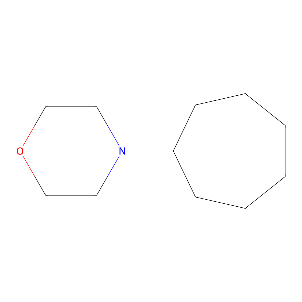 4-Cycloheptylmorpholine molecular structure, CAS 39198-79-3
