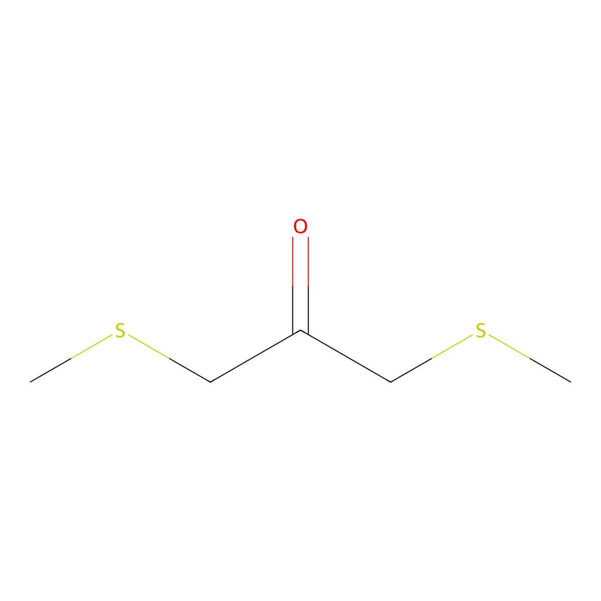 2-Propanone, 1,3-bis(methylthio)- molecular structure, CAS 39199-23-0