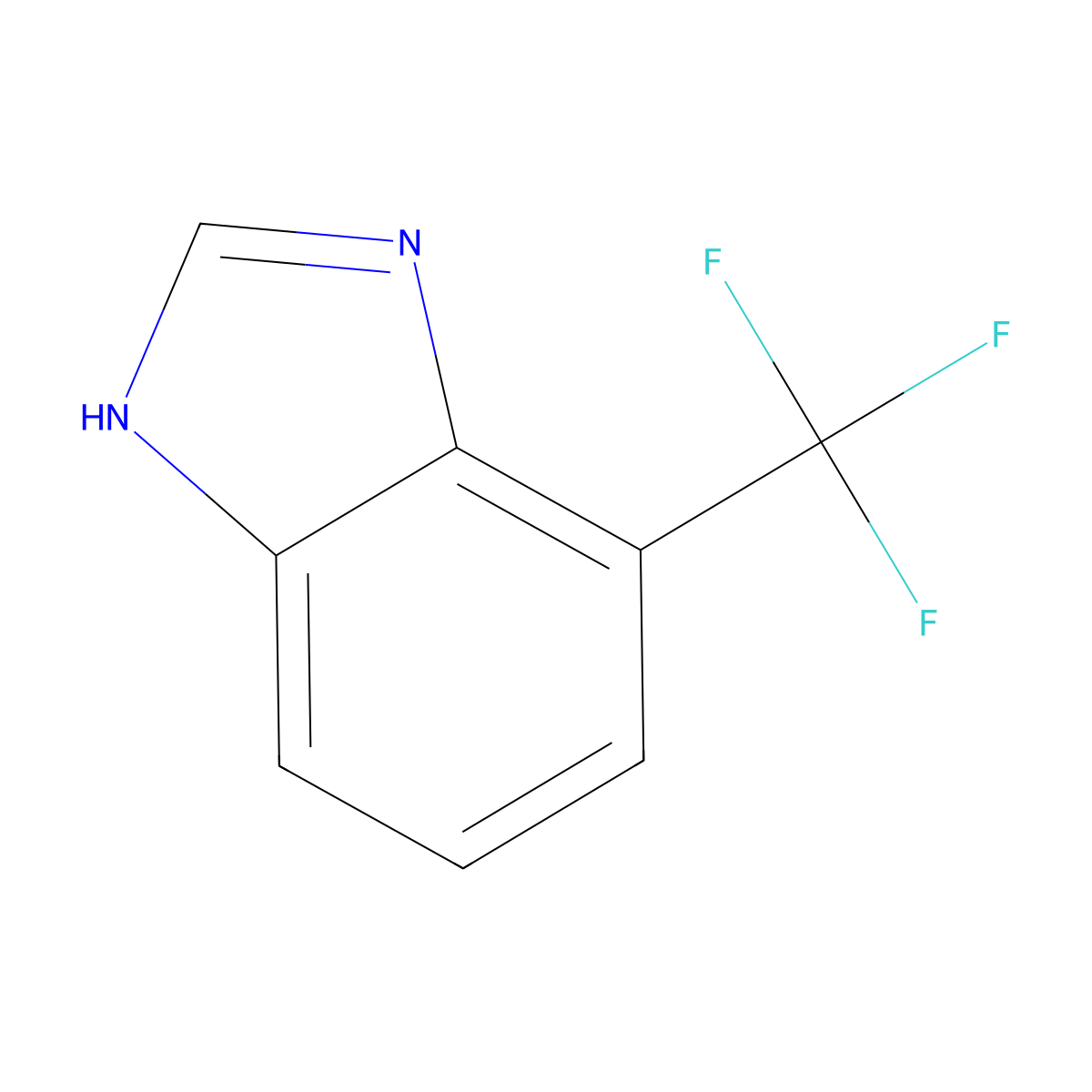4-(trifluoromethyl)-1H-benzimidazole molecular structure, CAS 392-11-0