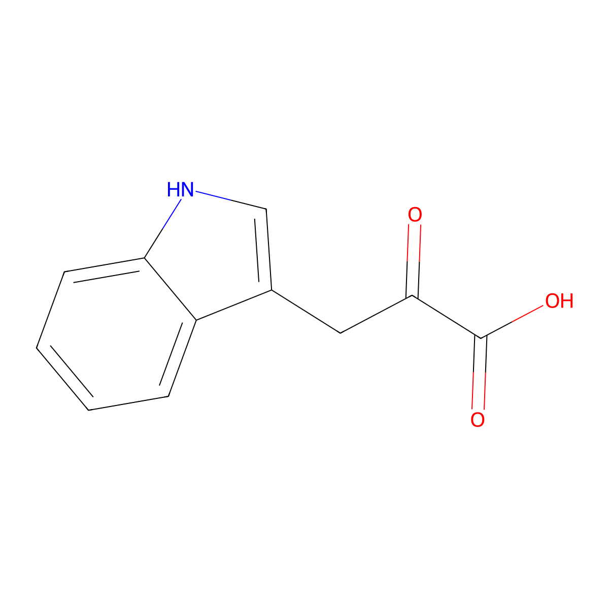 Indole-3-pyruvic acid molecular structure, CAS 392-12-1