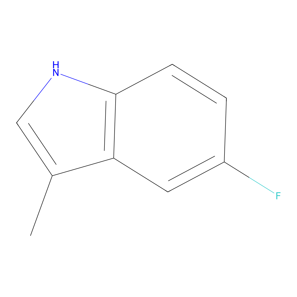 5-Fluoro-3-methyl-1H-indole molecular structure, CAS 392-13-2