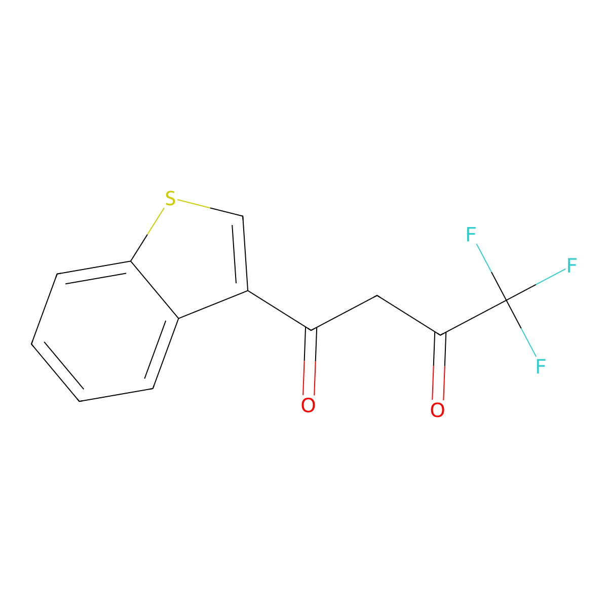 3-Thianaphthenoyltrifluoroacetone molecular structure, CAS 392-29-0