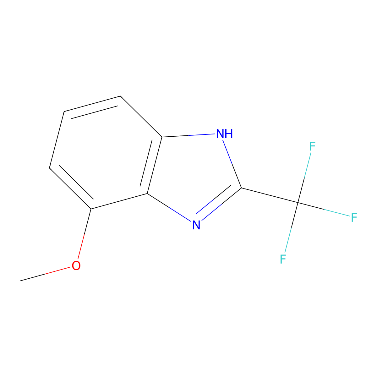 4-methoxy-2-(trifluoromethyl)-1H-benzo[d]imidazole molecular structure, CAS 392-38-1