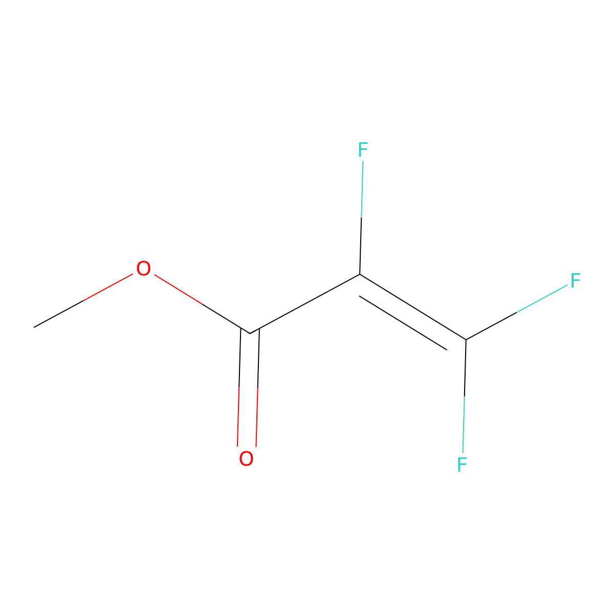 Methyl 2,3,3-trifluoroacrylate molecular structure, CAS 392-41-6