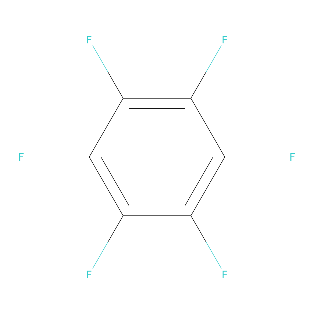 Hexafluorobenzene molecular structure, CAS 392-56-3