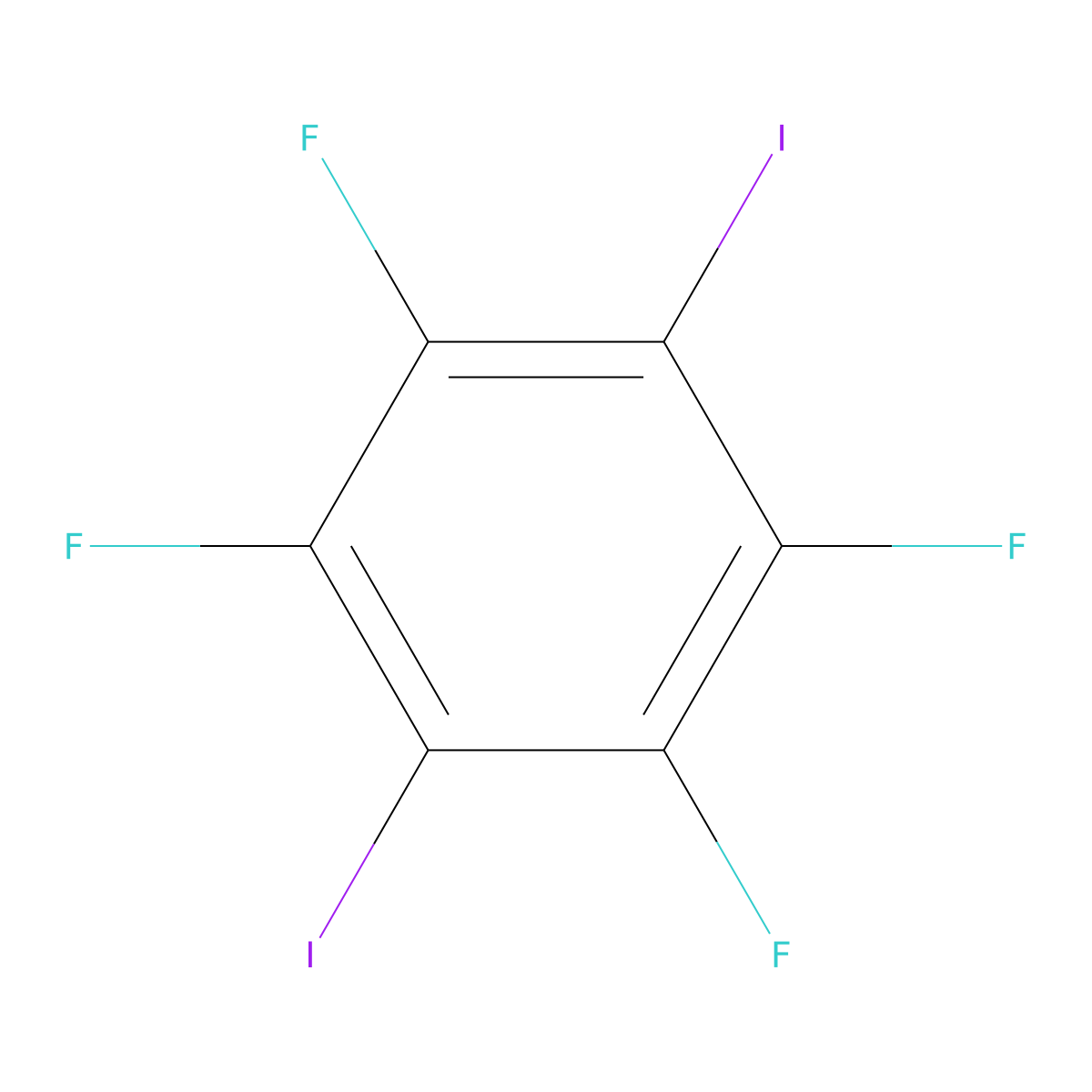 1,4-Diiodotetrafluorobenzene molecular structure, CAS 392-57-4