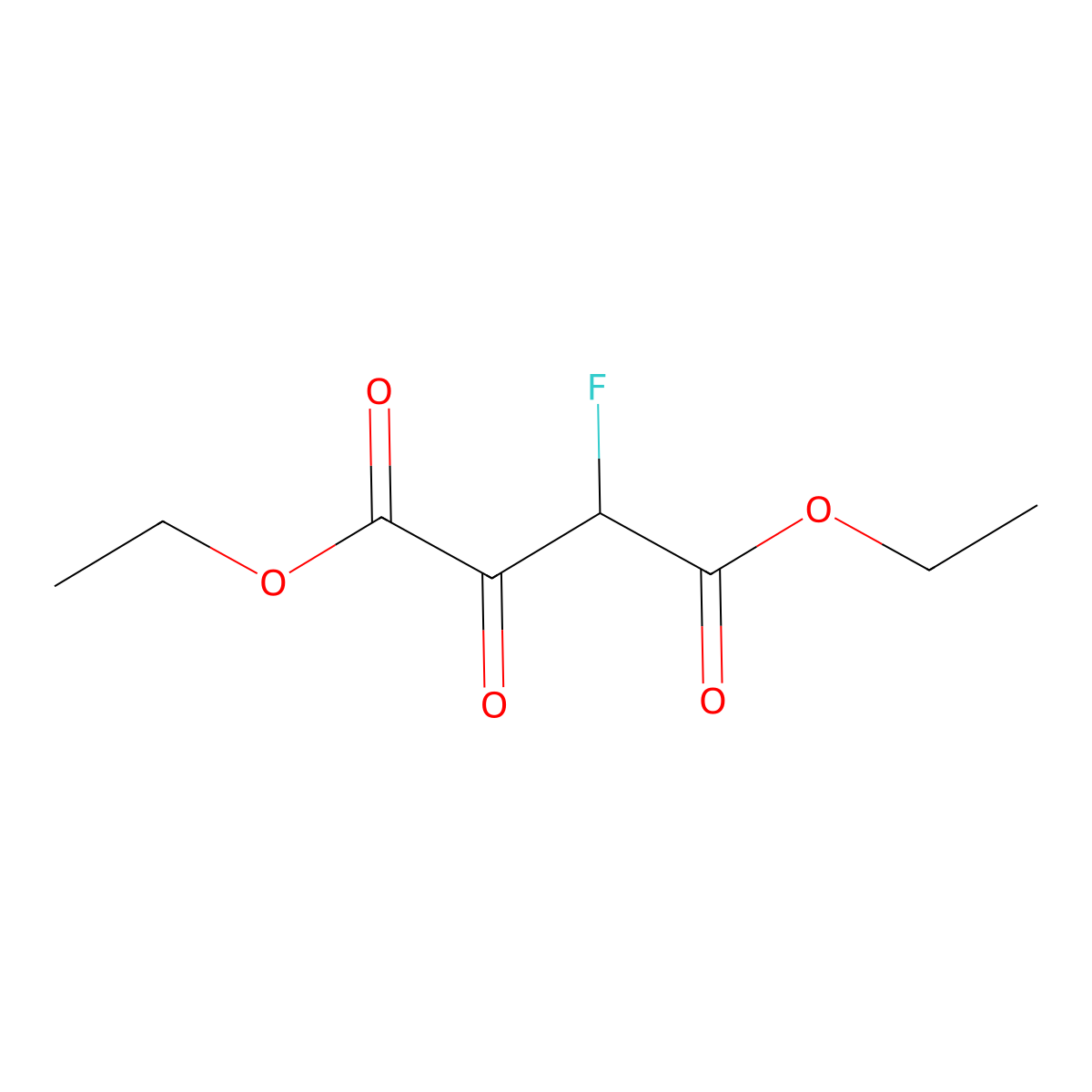 Diethyl 2-fluoro-3-oxosuccinate molecular structure, CAS 392-58-5
