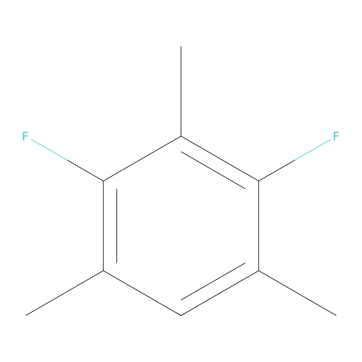 2,4-Difluoro-1,3,5-trimethylbenzene molecular structure, CAS 392-61-0