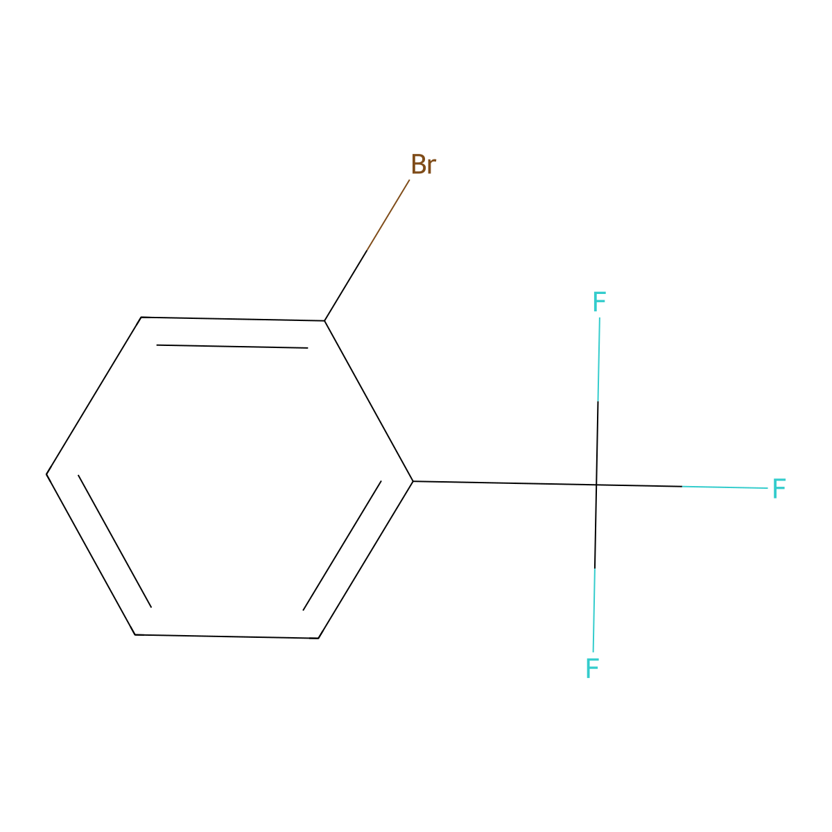 Benzene, 1-bromo-2-(trifluoromethyl)- molecular structure, CAS 392-83-6