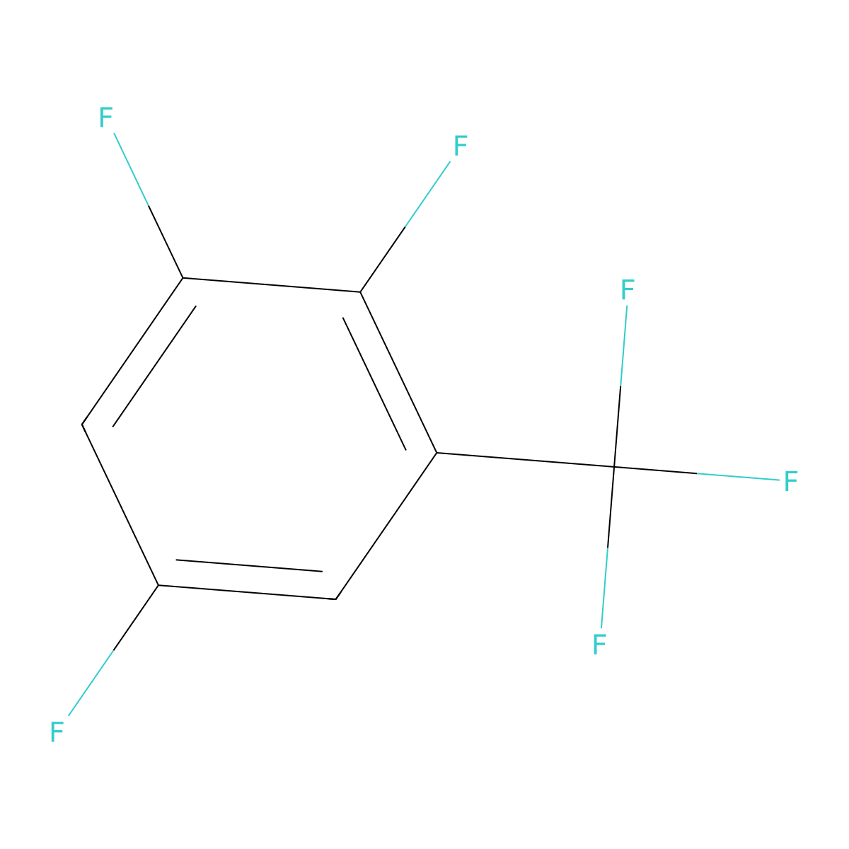 1,2,5-Trifluoro-3-(trifluoromethyl)benzene molecular structure, CAS 392-91-6
